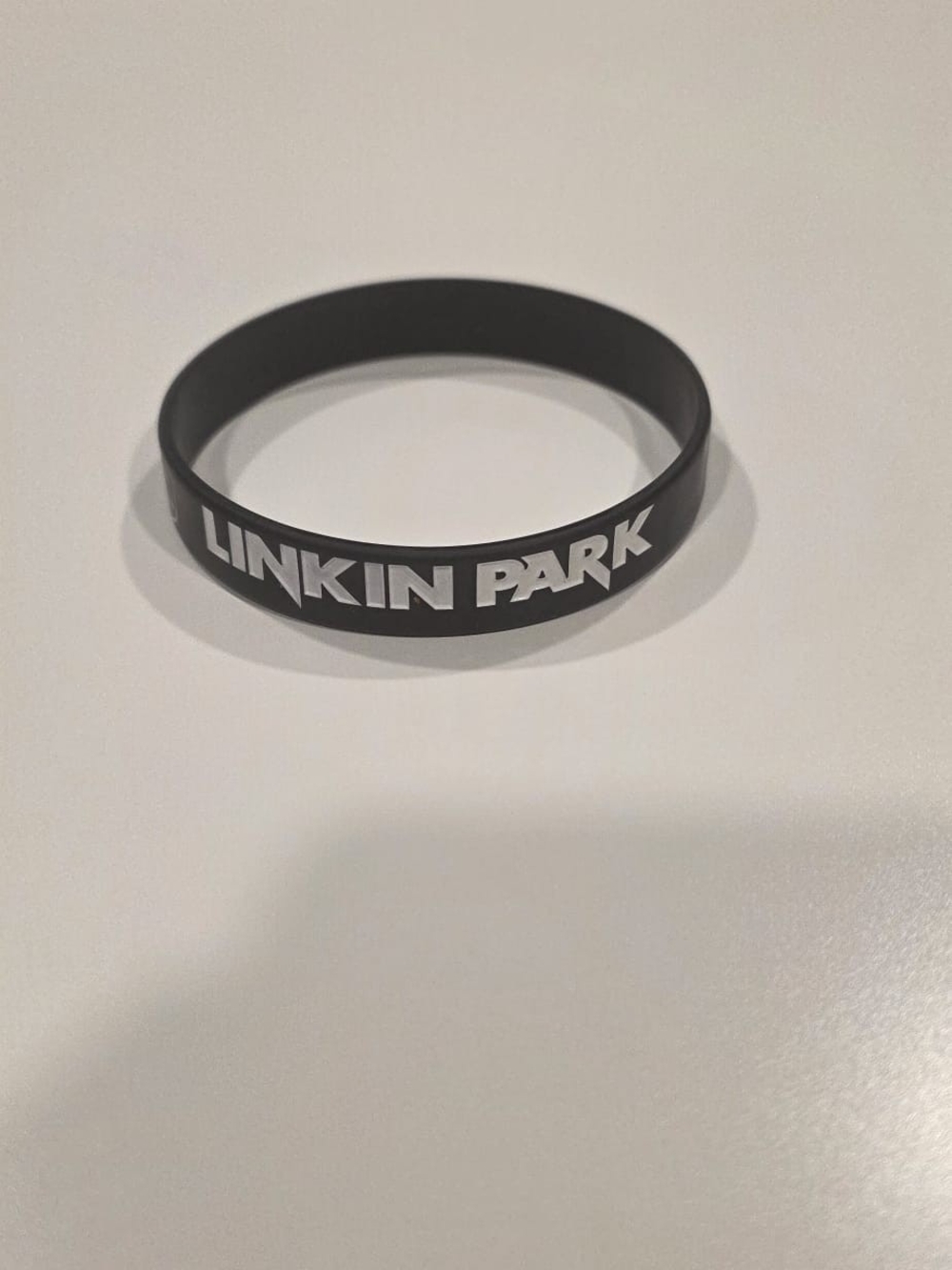 Black Silicone Linkin Park Wristband - Men's Accessory
